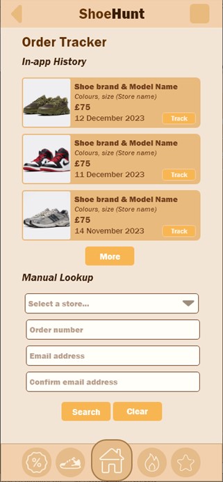 Order Tracker - track in-app orders or search with order and personal info